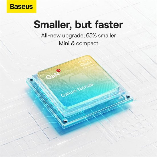 Chargeur rapide compact Baseus GaN5 30 W USB-C PD, noir