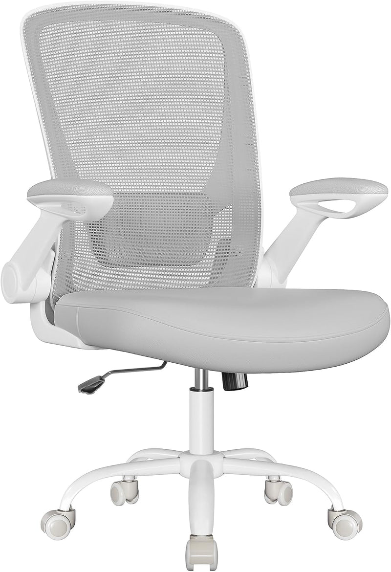 Chaise de bureau ergonomique Songmics KIME - Gris clair - 64 x 64 x (99–107) cm