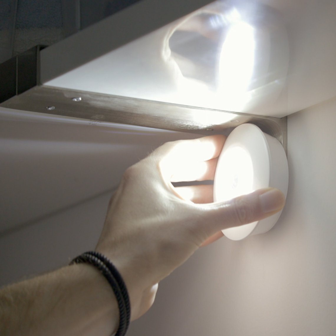 Ensemble de plafonniers et appliques murales LED HandyLUX - Installation sans fil - Avec détecteur de mouvement - Lot de 4 lampes