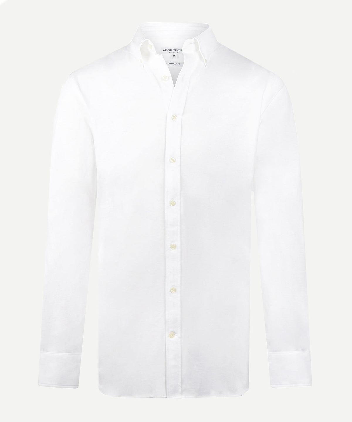 McGregor - Chemise en piqué stretch - Coupe régulière et confortable - Blanc - Taille S
