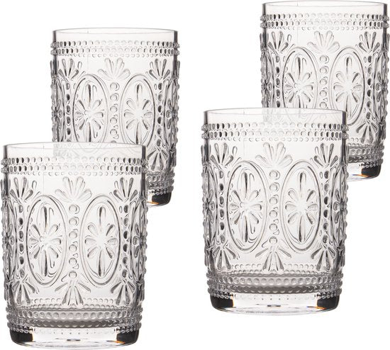 Bo-Camp - Verre à eau - Sicilian - 450 ml - 4 pièces