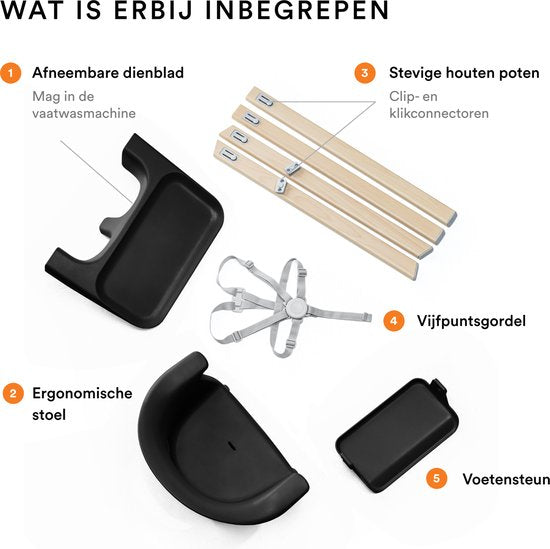 Chaise haute Stokke® Clikk™ Midnight Black