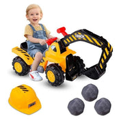 Siège de pelleteuse avec rangement intégré Pelleteuse pour enfants avec klaxon, pierre et casque inclus Sandbagger 89 x 44.5 x 30.5cm