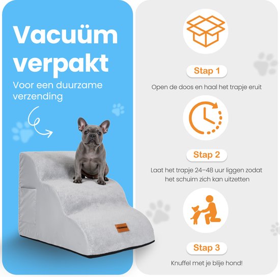 Pawesome - Marchepieds pour chiens - Marchepieds pour chiens - 3 marches - 40 x 60 x 40 - très solide et confortable - matériau 30D