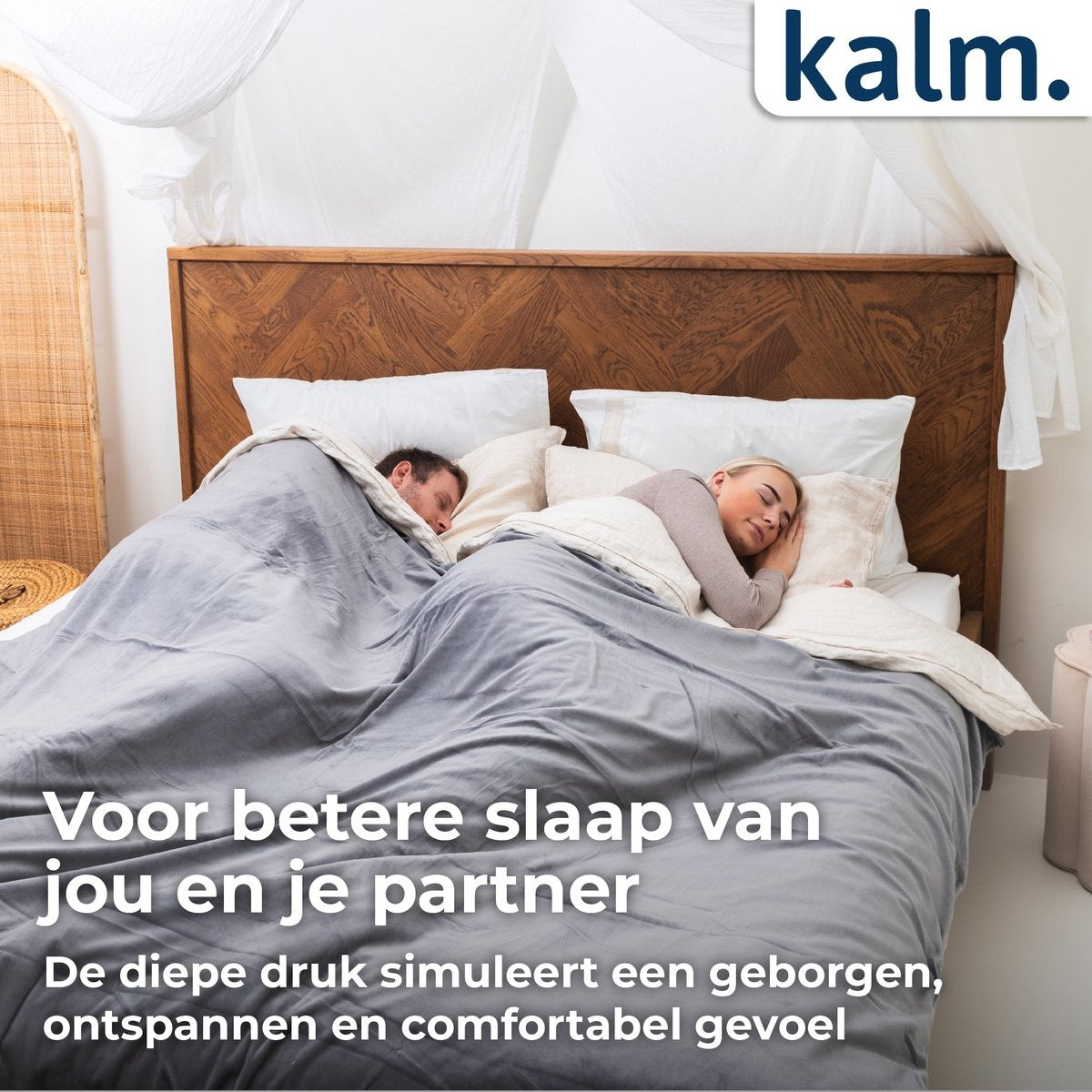 Couverture Kalm 4 saisons 200*220 cm - Gris