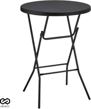 Infinity Goods Sturdy Black Stand Table - Table de fête - Robuste et résistante aux intempéries - Pliable - 80cm x 110cm - Fête - 1 pièce - Noir
