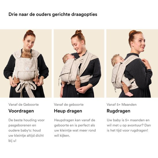 Porte-bébé Stokke Limas, Terracotta - Version 2023 (OCS) - Porte-bébé pour nouveau-nés avec demi-boucle - Trois positions de portage - Sûr dès la naissance, jusqu'à 15 kg