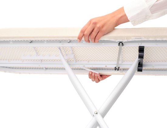 Table à repasser Brabantia Perfect Flow B - avec support pour générateur de vapeur - 124 x 38 cm - Fresh Breeze