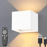 Applique murale rechargeable Luminize avec télécommande - Blanche - 10 x 10 x 8 cm