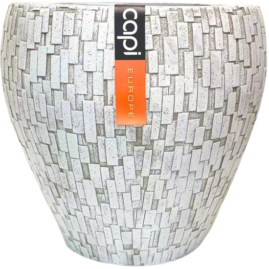 Capi Europe : lot de 2 pots de fleurs blancs de 39 cm