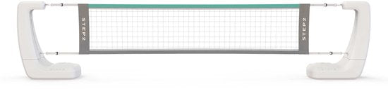 Step2 Vero Filet de volley-ball pour piscine blanc – Filet de volley-ball pour piscine – Réglable de 4,5 à 7,6 m – Avec ballon, pompe et sac de rangement – Socle lestable – Pour piscine et jardin