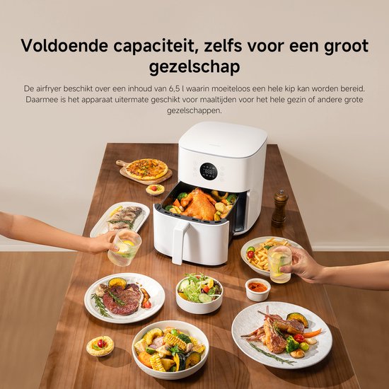 Friteuse à air chaud Xiaomi XL 6,5 L – 220 °C – Pour 500 g de frites – Noir