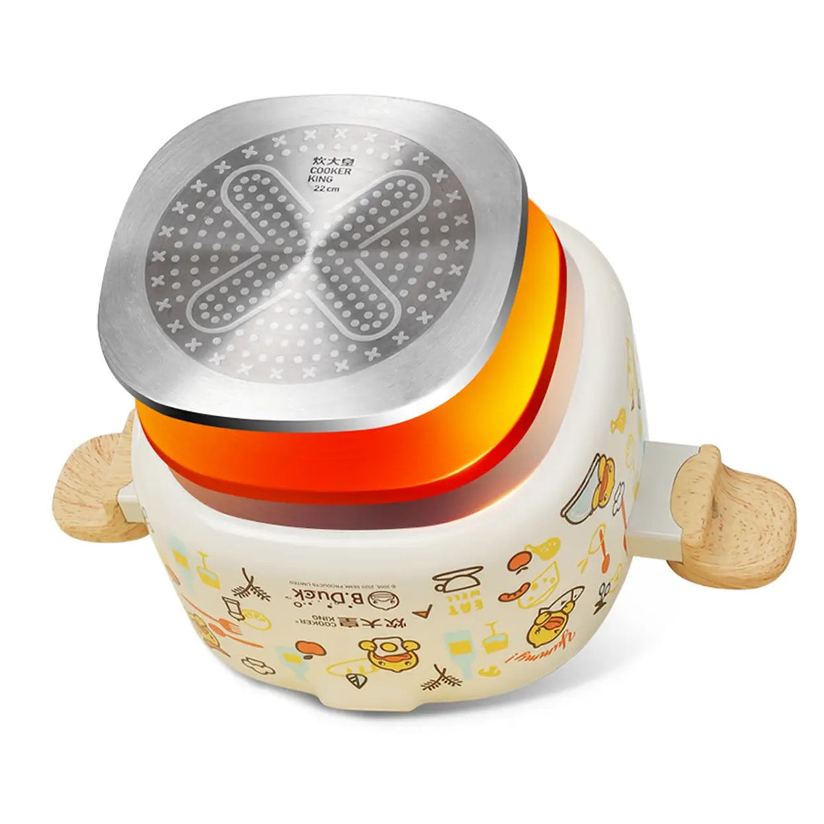 COOKER KING x B.DUCK Casserole avec couvercle - Antiadhésive - 22 cm