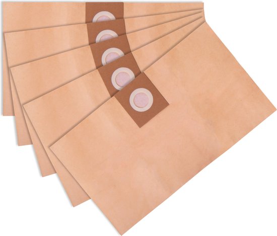 VONROC Sacs d'aspirateur pour VC504AC, VC506AC & VC509AC aspirateur eau et poussière/tout usage - 5 pièces