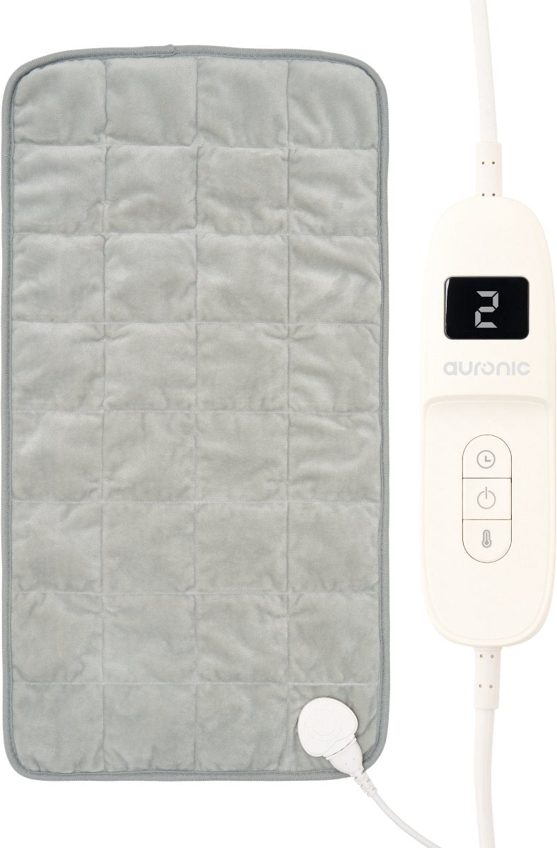 Coussin chauffant lesté Auronic XXL - 9 niveaux de chaleur - Minuterie - 60 x 30 cm - 1,3 kg - Gris