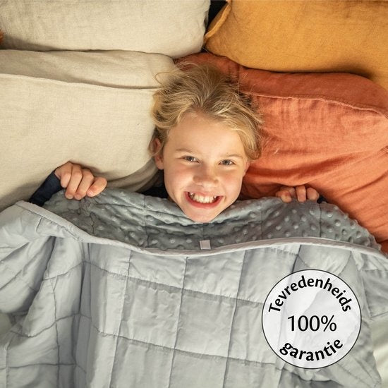 Ella® Verzwaringsdeken Kind 4,5kg - 100 x 170cm - Zwaartedeken - Weighted Blanket - Verzwaarde Deken - OEKO-TEX Katoen & Minky Fleece