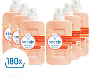 Adoucissant Seepje au bois de santal et à la pêche - 180 cycles de lavage - 6 x 750 ml - Lot économique
