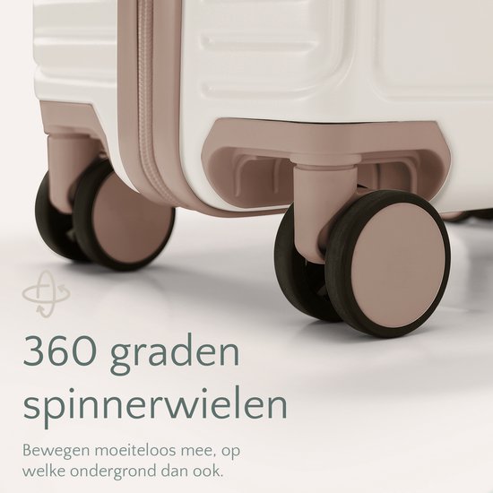 Skycases City Walker - Grande valise de voyage 94L - Légère et résistante - Roues pivotantes à 360° - Verrouillage TSA d'origine - Housse de protection et pochette humide incluses - 76 x 52 x 29 cm - Beige
