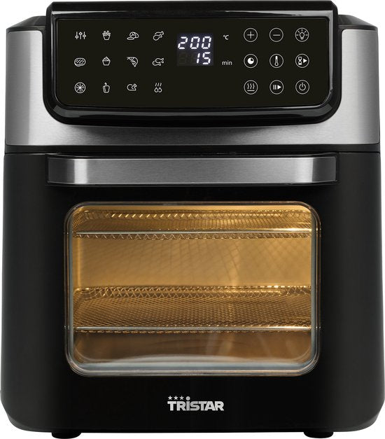 Tristar FR-9074 - Friteuse à air chaud XXL empilable - 9 L - 2 zones de cuisson indépendantes - Double tiroir empilable - 8 programmes de cuisson - 2 400 W - Sans PFAS - Gain de place de 45 % - 6 personnes