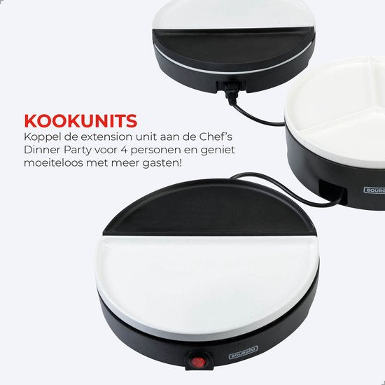 Bourgini Chef's Dinner Party - Kit d'extension - Gourmet - Plaque de cuisson