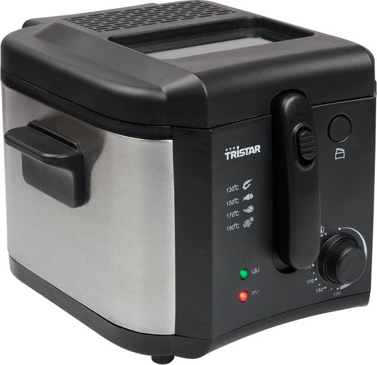 Friteuse Tristar 2,5 litres - FR-6878 - Friteuse 1 600 W - Poignée rabattable - Noir
