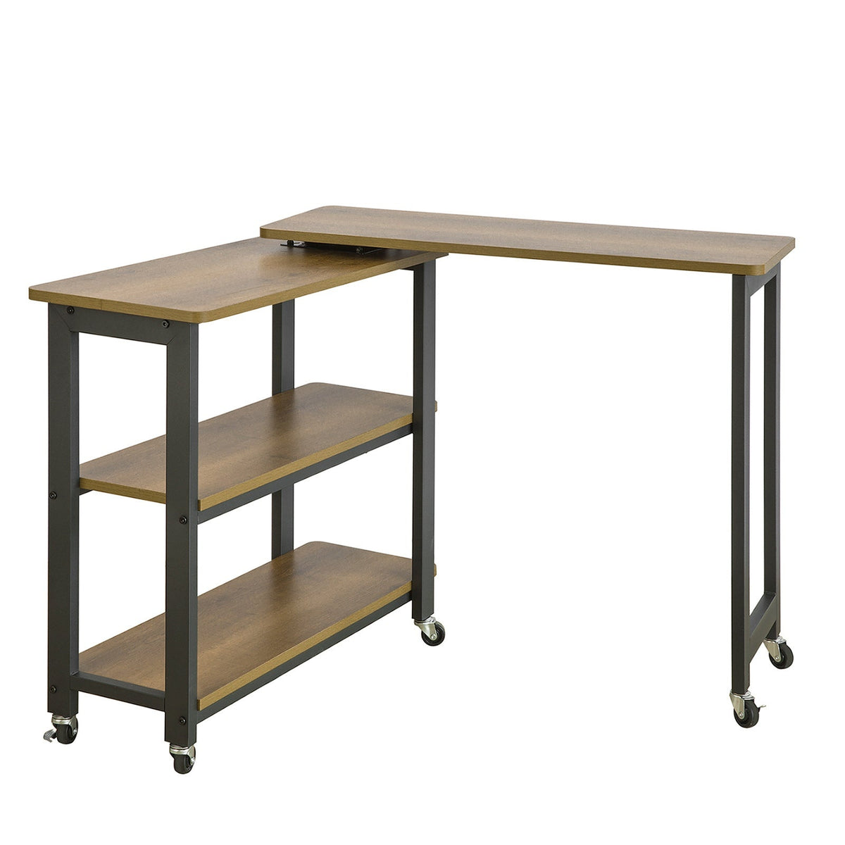 SoBuy Table d'appoint pivotante à roulettes - 133x30x69 cm