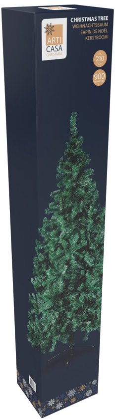 Arbre de Noël artificiel Arti Casa 210 cm - Sapin de Noël avec support - Arbre de Noël en plastique - Décoration de Noël d'intérieur - Vert