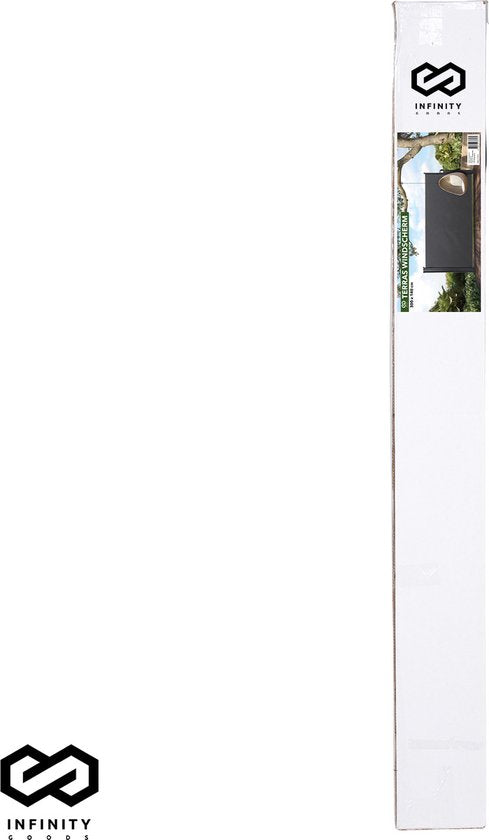 Pare-vent réglable Infinity Goods – 300 x 160 cm – Extensible – Enroulable – Protection solaire – Espaces extérieurs, plage, terrasse, balcon, camping – Abri – Auvent latéral – Résistant aux intempéries – Anthracite