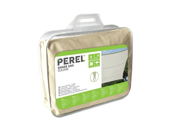 Voile solaire Perel - Carré - 5 X 5 M - Couleur : Crème
