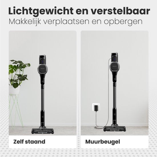 Auronic Stick hoover - Sans fil - Sans sac - Alimenté par batterie - Autonome - 220W - Batterie supplémentaire - Aspirateur - Noir