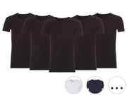 T-shirt Ten Cate Basic pour homme - Col rond ou en V - taille 2XL - Blanc