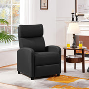 Fauteuil de détente Yaheetech avec repose-pieds - simili cuir - noir