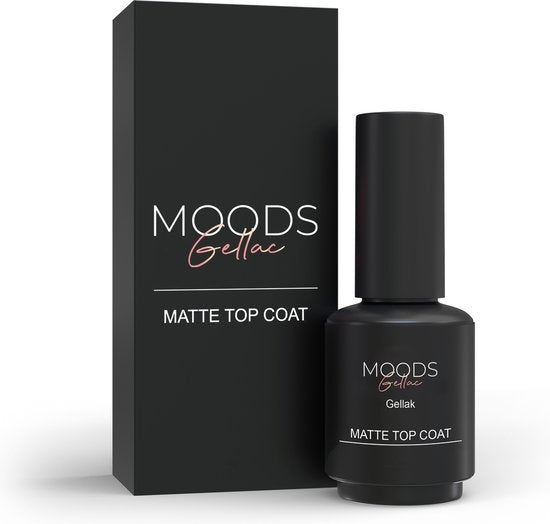 Moods Gellac - Matte Top Coat - Vernis à ongles - Gel Paint Starter Pack - Nails - Gel Paint Set - 15 ML