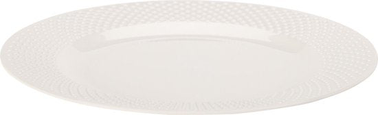 Cookinglife Assiette plate - Assiette blanche pour plats principaux - Assiette plate - Mélamine - Lavable au lave-vaisselle - Ø 28 cm