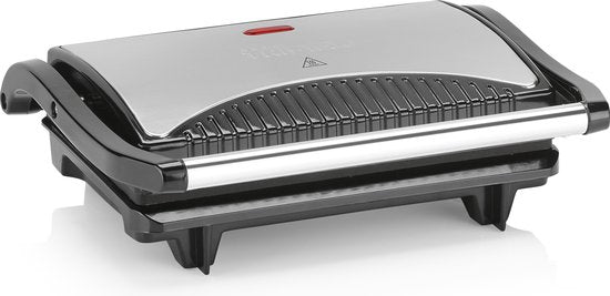 Grill de table Tristar - GR-2846 - 700 W - Appareil à croque-monsieur - Surface de cuisson 22,5 x 14 cm - Aluminium