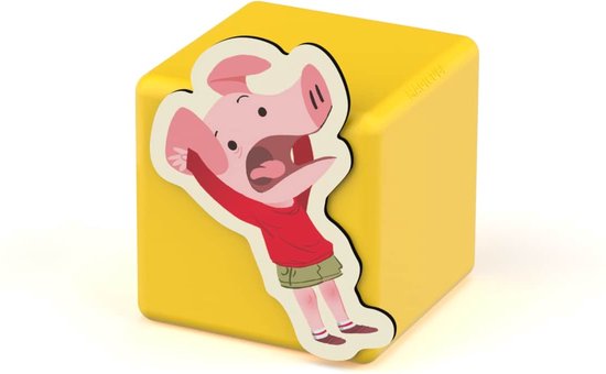 Geomag MagiCube Story Building Les Trois Petits Cochons - Jouet magnétique - 42 pièces - À partir de 3 ans