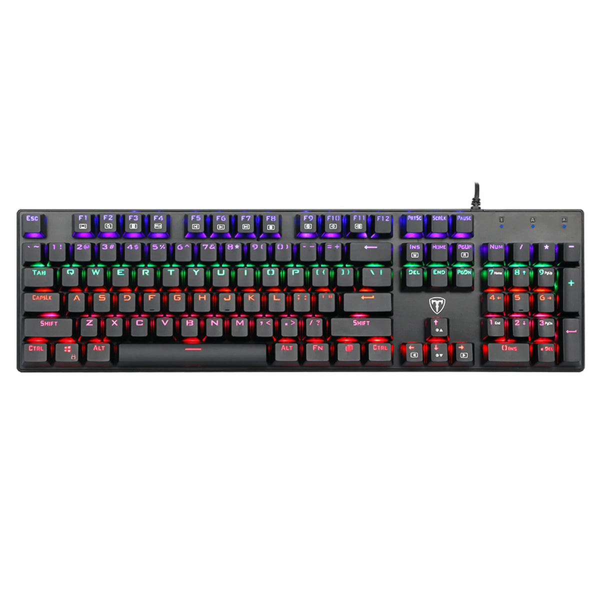 Clavier mécanique ET USB filaire - 104 touches - Commutateurs bleus, RGB, anti-ghosting