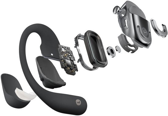 Casque de sport Shokz OpenFit 2 à écoute ouverte – Écouteurs sans fil – Noir