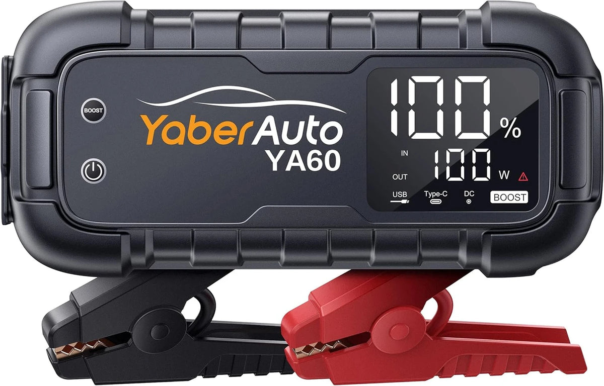 YaberAuto YA60 Jumpstarter 8000 A - 26 800 mAh - Charge rapide 65 W, LED