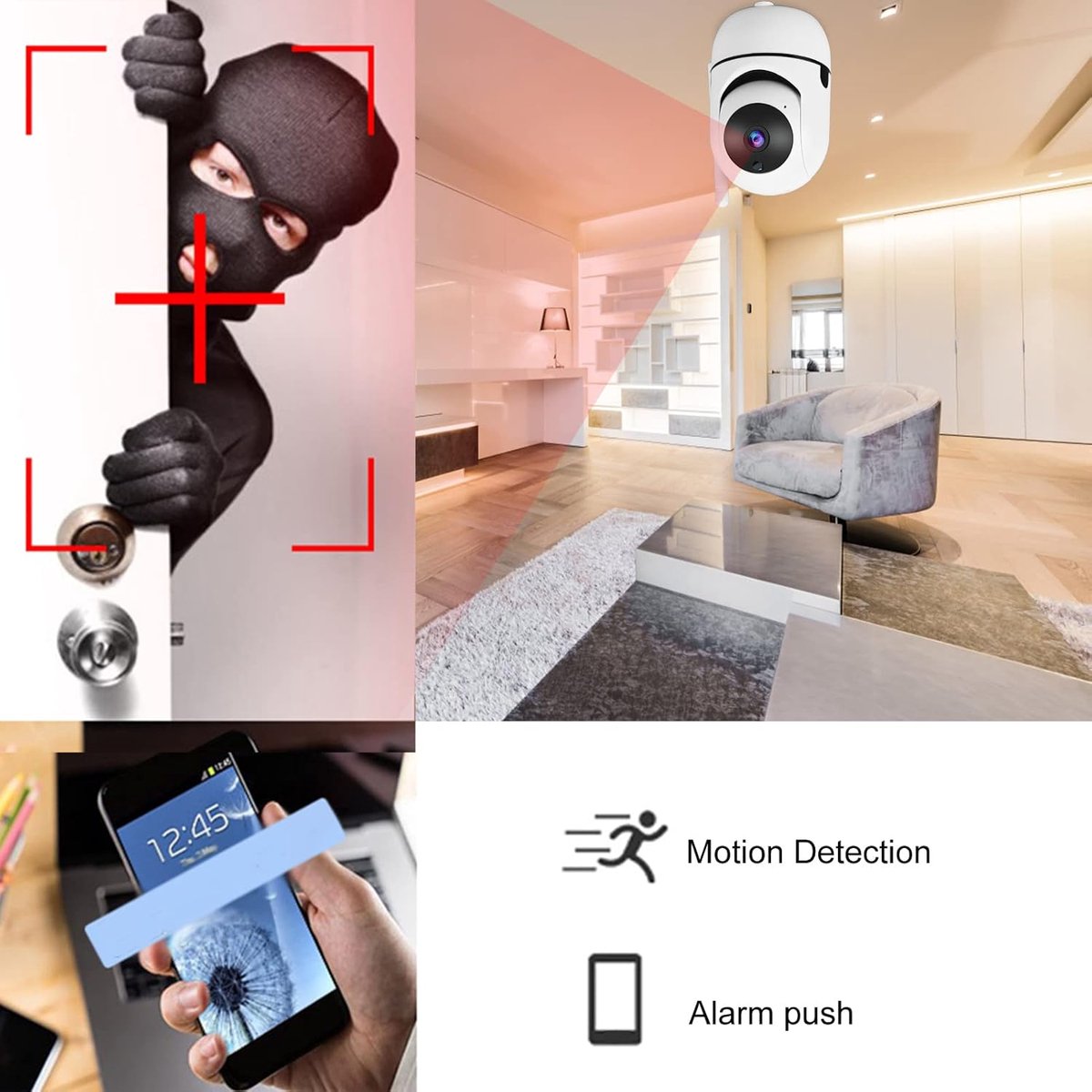 Fuegobird ZOSI C528 Caméra IP d'intérieur - avec double objectif - 6MP - Fonction interphone - Caméra de sécurité - Caméra pour animaux - Caméra pour bébés - Compatible avec WIFI 2.4G/5G - Fonctionne avec application - Blanc