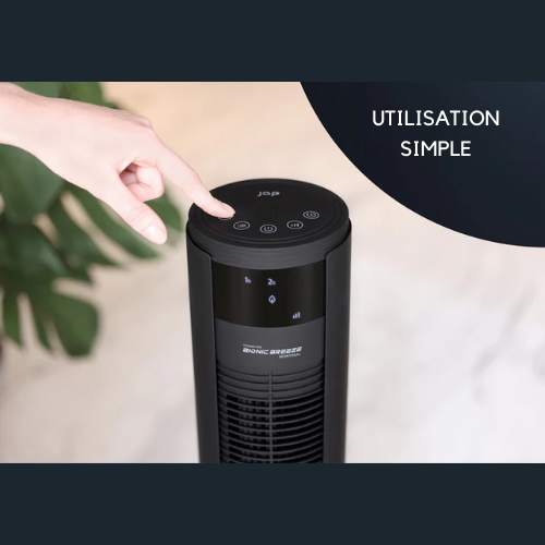 Ventilateur sur pied - JAP Appliances -  silencieux (46dB) - avec télécommande - 6 niveaux - Noir mat