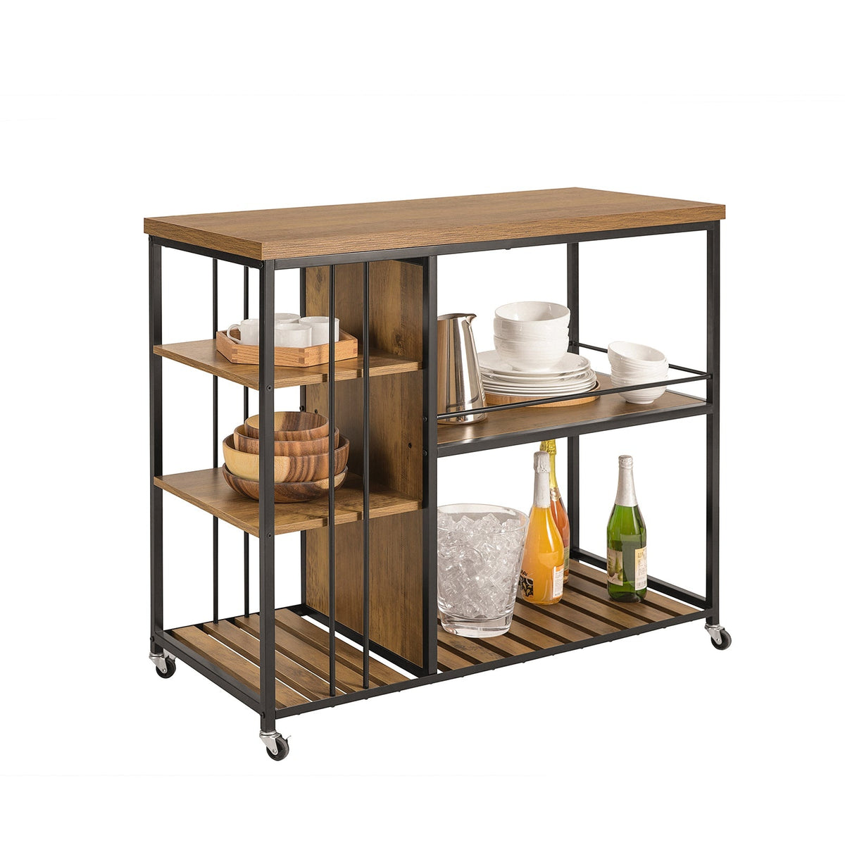 SoBuy Chariot de service - Industriel - Max. 75 kg - 110 x 45 x 92 cm