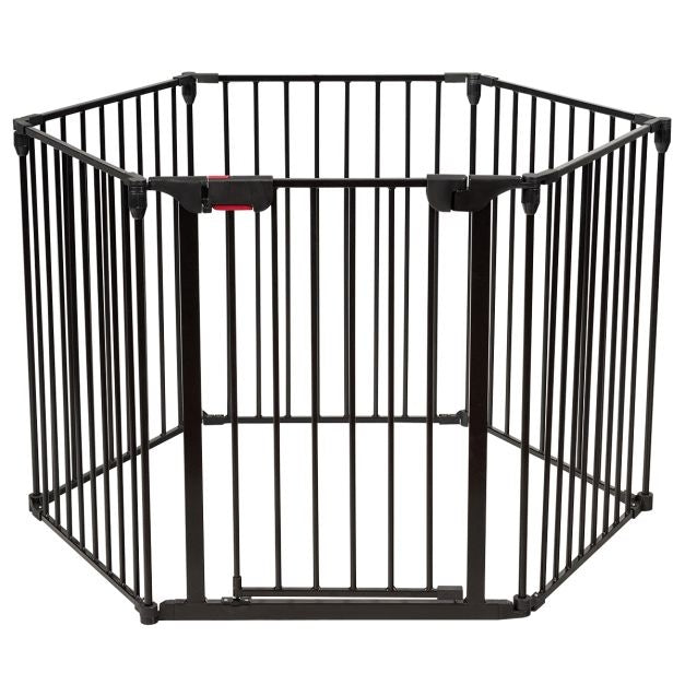 Coffre de sécurité pour bébé Coast - 6 panneaux - 120 x 102 x 74 cm - Noir
