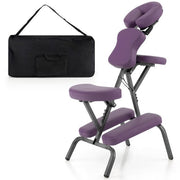Fauteuil de massage Coast - Pliable - Avec mallette de transport - Max 150 kg - 48 x 55 x 120 cm - Violet