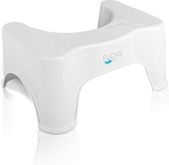 Tabouret de toilette FUCHSI - 17 CM - Blanc