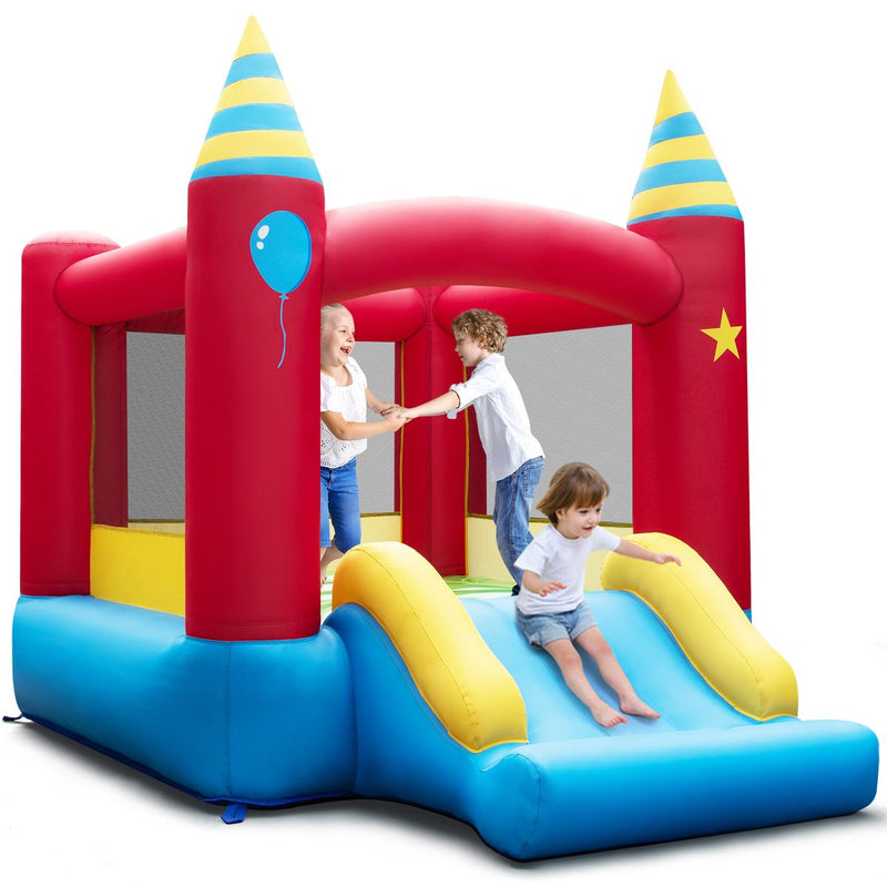 Château gonflable Coast pour enfants - avec toboggan et sac de transport - sans soufflerie - 190 x 260 x 205 cm
