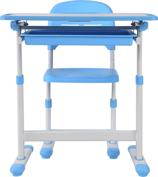 Bureau pour enfant avec chaise de bureau ergonomique réglable en hauteur - table à dessin - table d'école