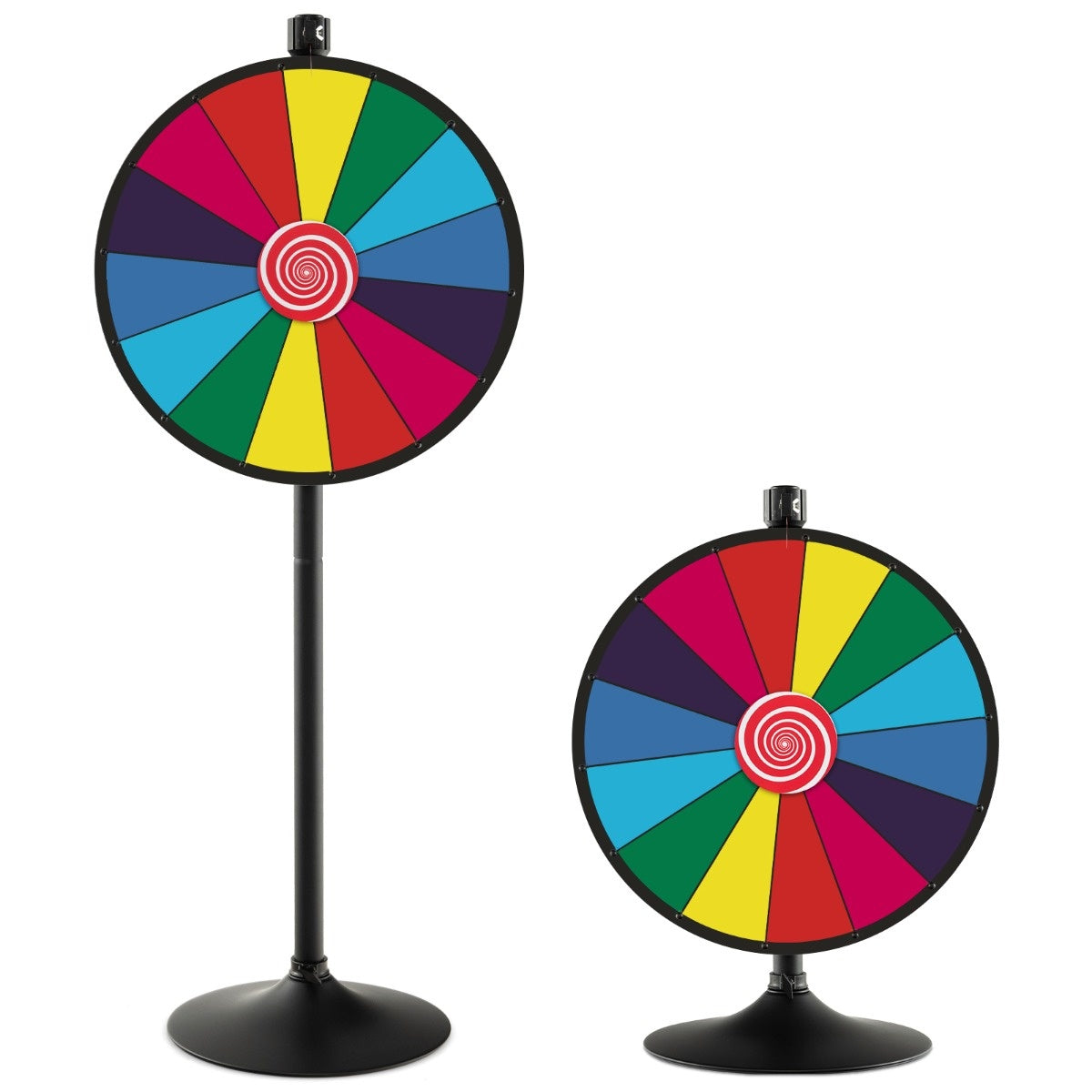 Côte Ø60 cm pour une roue de la fortune avec support prix hauteur de la roue - roue de compétition réglable colorée