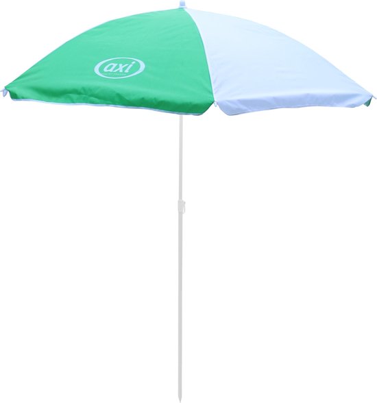 Parasol AXI vert/blanc - Parasol pour enfants de 125 cm  - Compatible avec les tables de pique-nique, les tables à eau et les bacs à sable AXI