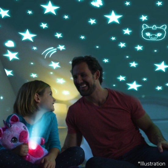 StarBelly Dream Lites - Licorne arc-en-ciel - peluche - projecteur d'étoiles - veilleuse - enfants